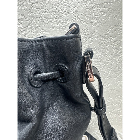 $80 π MACKAGE DAFNEY BUCKET BAG MINI WOMEN'S BLACK LEATHER PURSE HANDBAG - Picture 3 of 8